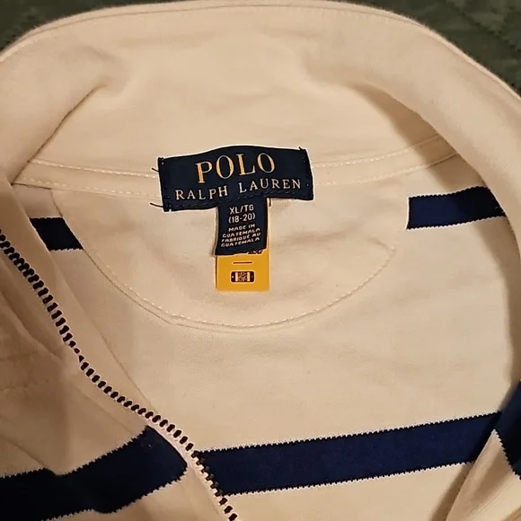 Boys Ralph Lauren Striped Cotton Interlock Pullover - Picture 2 of 3